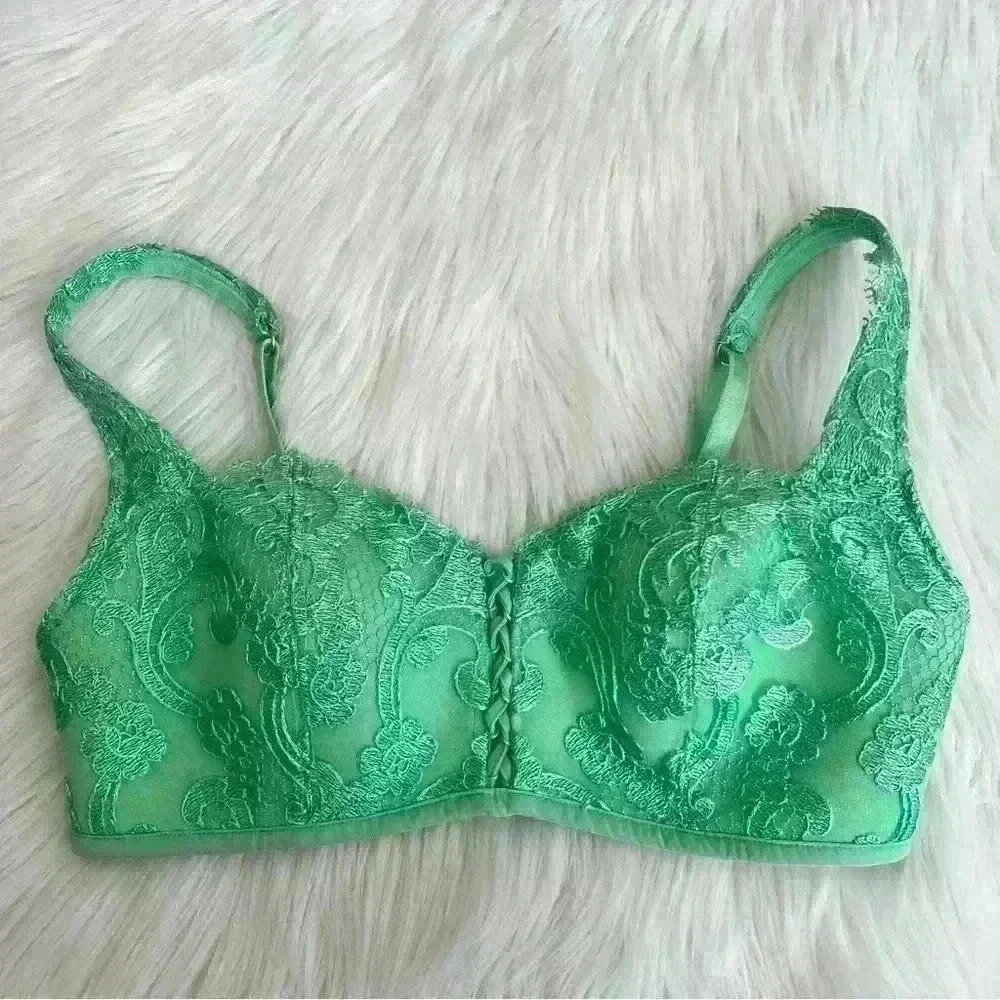 Victoria's Secret Dream Angels Mint Lace Bralette Medium